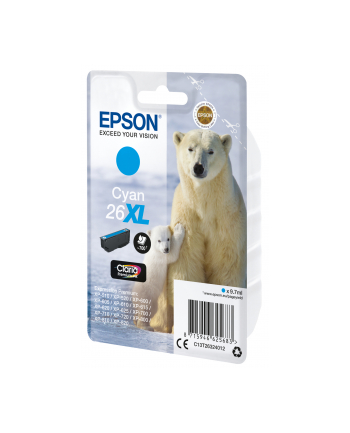 EPSON 26XL ink cartridge cyan high capacity 9.7ml 700 pages 1-pack RF-AM blister