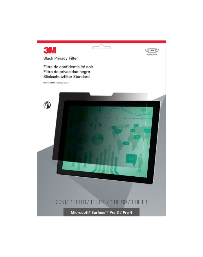 3M PFTMS001 Privacy Filter for Microsoft® Surface Pro 3 / Pro 4 Landscape główny