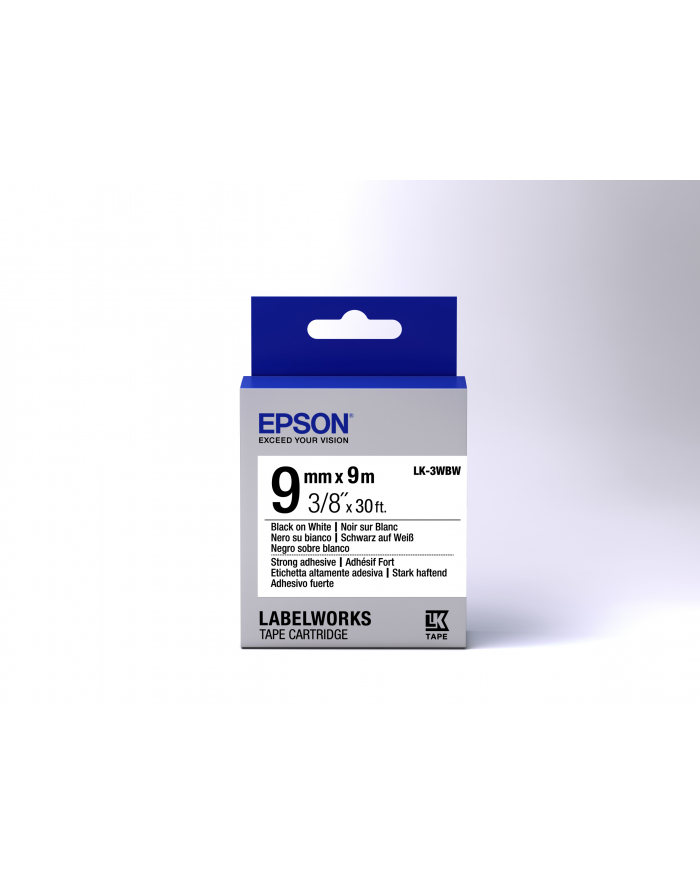 EPSON LK-3WBW Label Cartridge Strong adhesive Blk/Wht 9/9 główny