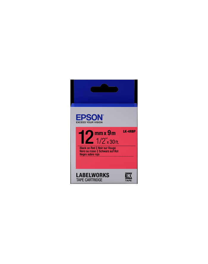 EPSON LK-4RBP Couleur pastel Noir/Rouge 12/9 główny