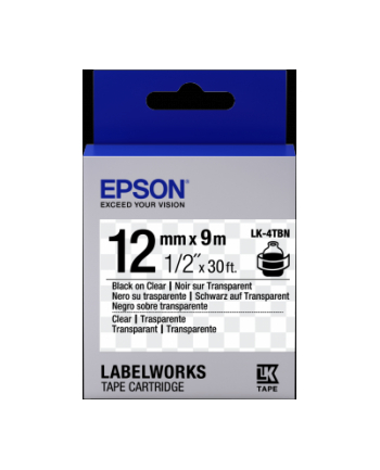 EPSON LC-4TBN9 Transp.Black on Transp. tape 12mm
