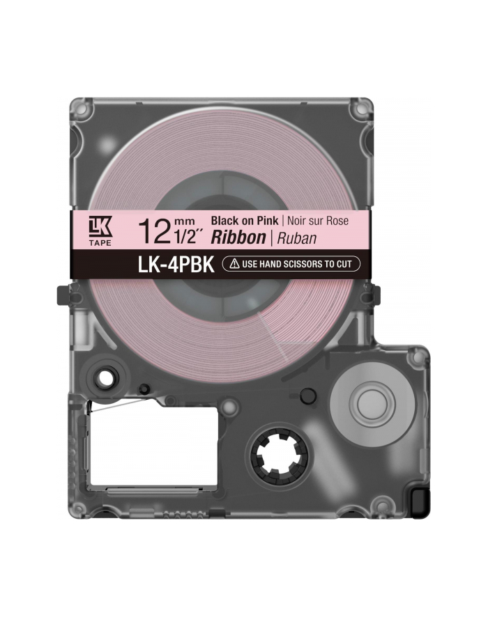 EPSON Label Cartridge Satin Ribbon LK-4PBK Black/Pink 12mm (5m) główny