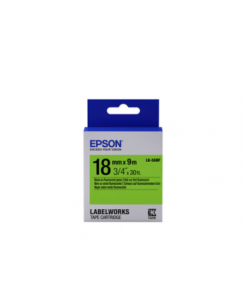 EPSON LK-5GBF Fluorescent Noir/Vert 18/9