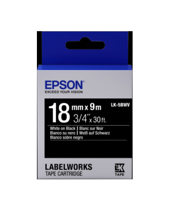 EPSON ribbon Vivid LABEL TAPE LK-5BWV white/black - 18mmx9m