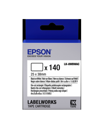 EPSON Ribbon LK-8WBWAC - Label Pluck rectangle Black / White 25x38mm