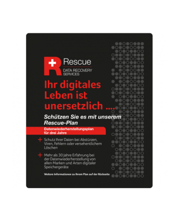 ALSO Rescue Data Recovery plan 3 years for all HDD and SSD by Seagate Language German