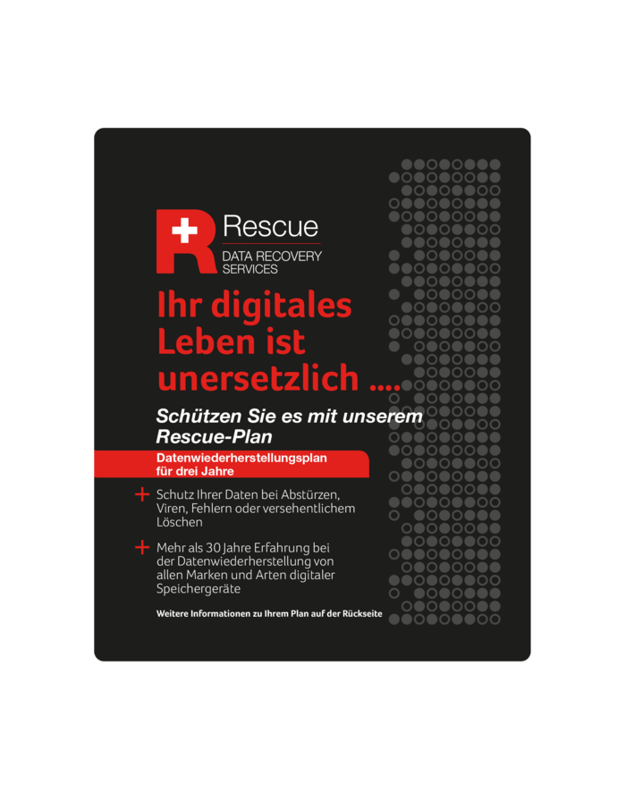 ALSO Rescue Data Recovery plan 3 years for all HDD and SSD by Seagate Language German główny