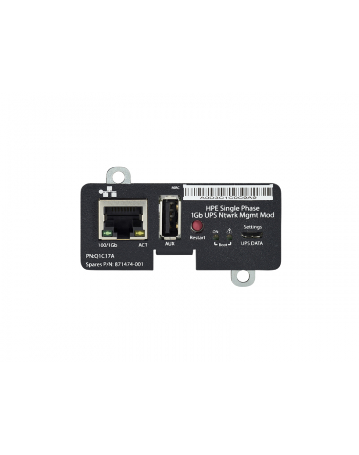hewlett packard enterprise HPE Single Phase 1Gb UPS Network Management Module główny