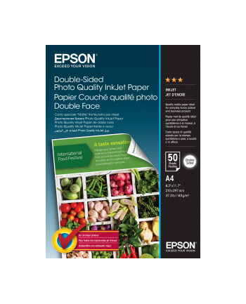 EPSON Double-Sided Photo Quality Inkjet Paper - A4 - 50 Sheets