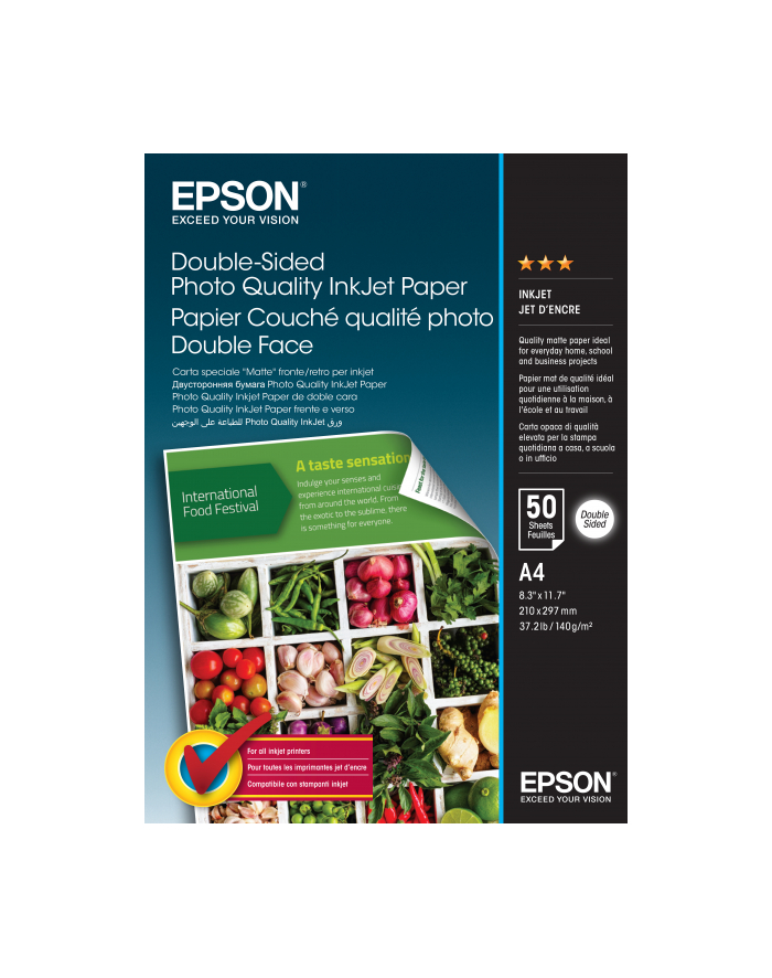 EPSON Double-Sided Photo Quality Inkjet Paper - A4 - 50 Sheets główny