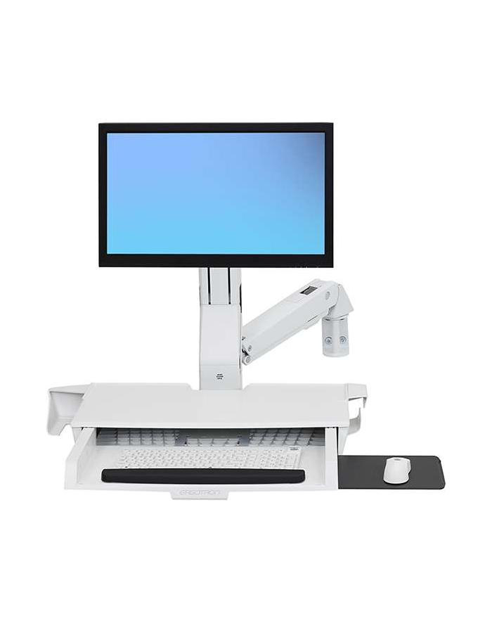 ERGOTRON WORKSTATION STYLEVIEW SIT-STAND COMBO ARM WITH WORKSURFACE BRIGHT WHITE TEXTURE główny