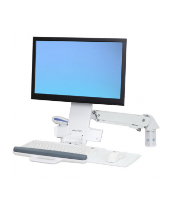 ERGOTRON WORKSTATION STYLEVIEW SIT-STAND COMBO ARM BRIGHT WHITE TEXTURE