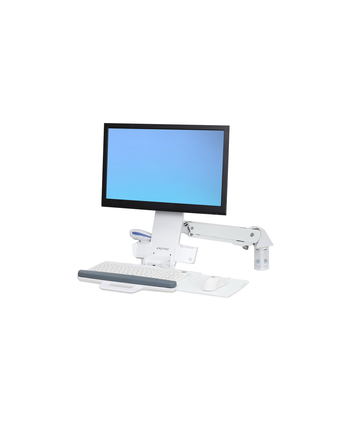 ERGOTRON WORKSTATION STYLEVIEW SIT-STAND COMBO ARM BRIGHT WHITE TEXTURE