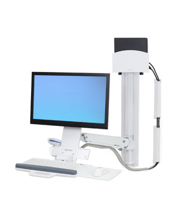 ERGOTRON WORKSTATION STYLEVIEW SIT-STAND COMBO SYSTEM BRIGHT WHITE TEXTURE