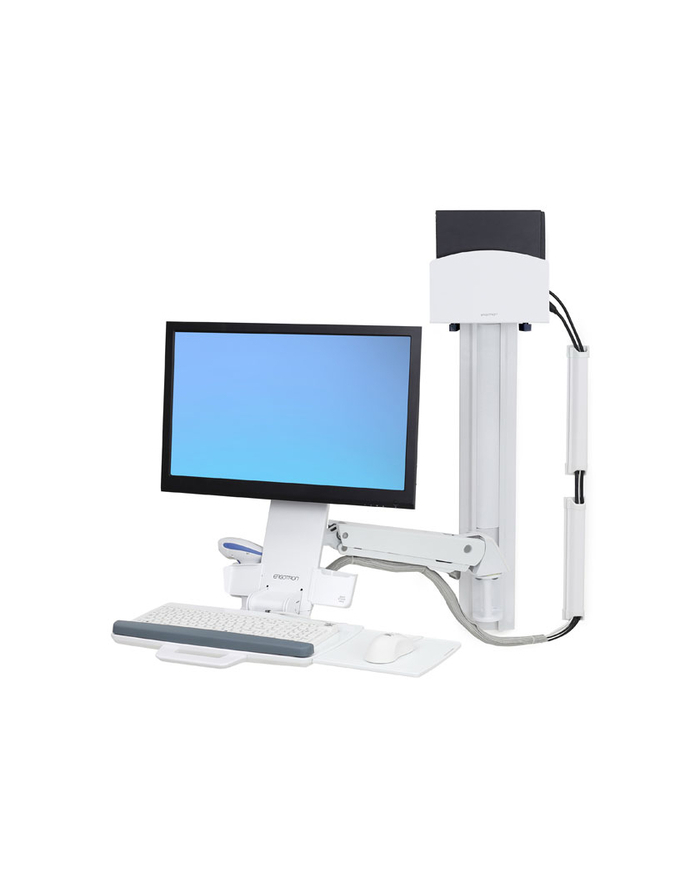 ERGOTRON WORKSTATION STYLEVIEW SIT-STAND COMBO SYSTEM BRIGHT WHITE TEXTURE główny
