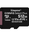 KINGSTON 512GB micSDXC Canvas Select Plus 100R A1 C10 Single Pack w/o ADP - nr 5