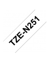BROTHER TZEN251 Taśma Brother 24mm BLACK ON WHITE NON LAMINATED - nr 29