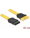 DELOCK 82854 Delock przedłużacz kabla SATA 6Gb/s (M/F), 0,5m żółty - nr 8