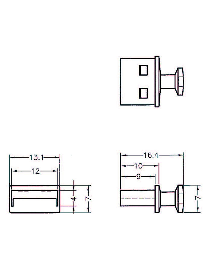 DELOCK 64009 Delock Osłona przeciwkurzowa gniazdo USB Typ-A (F) z uchwytem, 10 szt. czarna główny