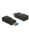 DELOCK 65696 Delock Konwerter USB 3.1 męski - USB Type-C, wtyk żeński, aktywny, czarny - nr 12