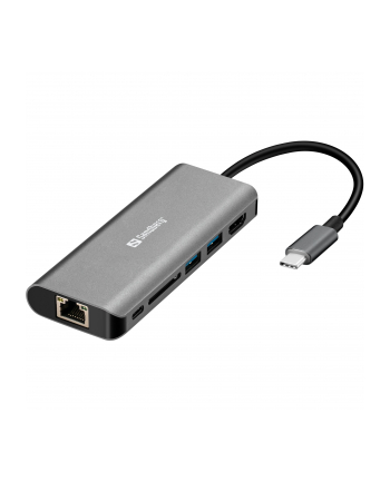SANDBERG 136-18 Sandberg Stacja dokująca USB-C - HDMI+LAN+SD+USB, 61W