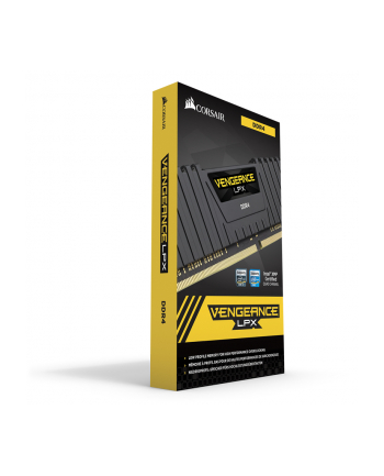 CORSAIR CMK64GX4M4D3000C16 Corsair Vengeance LPX Pamięć DDR4 64GB (4x16GB) 3000MHz CL16 1.35V XMP 2.0 Black