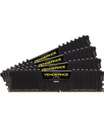 CORSAIR CMK64GX4M4D3000C16 Corsair Vengeance LPX Pamięć DDR4 64GB (4x16GB) 3000MHz CL16 1.35V XMP 2.0 Black