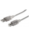 ic intracom MANHATTAN 340458 Manhattan Kabel USB 2.0 A-B M/M 3m srebrny - nr 13