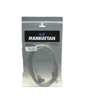 ic intracom MANHATTAN 340496 Manhattan Kabel USB 2.0 A-A M/F 3m srebrny