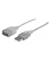 ic intracom MANHATTAN 340496 Manhattan Kabel USB 2.0 A-A M/F 3m srebrny - nr 1
