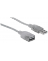 ic intracom MANHATTAN 340496 Manhattan Kabel USB 2.0 A-A M/F 3m srebrny - nr 2
