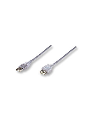 ic intracom MANHATTAN 340502 Manhattan Przedłużacz USB 2.0 A-A M/Ż 4,5m przezroczysty srebrny nr 2