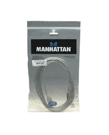 ic intracom MANHATTAN 340502 Manhattan Przedłużacz USB 2.0 A-A M/Ż 4,5m przezroczysty srebrny nr 1