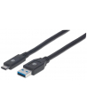 ic intracom MANHATTAN 354981 Manhattan Kabel USB-C 3.1 Gen1, USB C/USB A M/M 3m czarny - nr 1