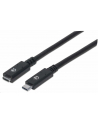 ic intracom MANHATTAN 355230 Manhattan Kabel USB-C 3.1 Gen2, USB C/USB C M/F 50cm czarny - nr 19