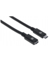 ic intracom MANHATTAN 355230 Manhattan Kabel USB-C 3.1 Gen2, USB C/USB C M/F 50cm czarny - nr 2