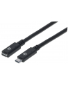 ic intracom MANHATTAN 355230 Manhattan Kabel USB-C 3.1 Gen2, USB C/USB C M/F 50cm czarny - nr 8