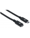 ic intracom MANHATTAN 355230 Manhattan Kabel USB-C 3.1 Gen2, USB C/USB C M/F 50cm czarny - nr 9
