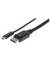 ic intracom MANHATTAN 152471 Manhattan Kabel monitorowy adapter USB-C na DisplayPort DP 4K M/M czarny 1m - nr 1