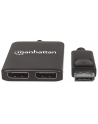 ic intracom MANHATTAN DisplayPort to 2-Port DP Splitter Hub with MST 4K30Hz USB Power Video Wall Function black - nr 14
