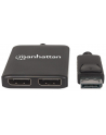 ic intracom MANHATTAN DisplayPort to 2-Port DP Splitter Hub with MST 4K30Hz USB Power Video Wall Function black - nr 3