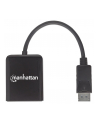 ic intracom MANHATTAN DisplayPort to 2-Port DP Splitter Hub with MST 4K30Hz USB Power Video Wall Function black - nr 4