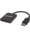 ic intracom MANHATTAN DisplayPort to 2-Port DP Splitter Hub with MST 4K30Hz USB Power Video Wall Function black - nr 6