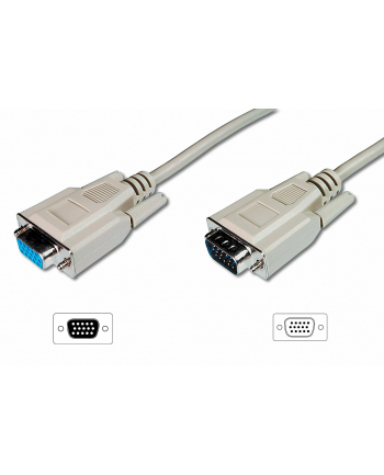 assmann electronic ASM AK-310200-018-E Kabel VGA 1080p 60Hz FHD Typ DSUB15/DSUB15 M/Ż szary 1,8m