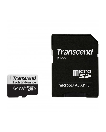 TRANSCEND TS64GUSD350V Transcend 64GB microSD with adapter U1 High Endurance