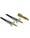 DELOCK 85785 Delock Kabel Stereo MiniJack 3.5mm 3 pin M/M 1 m czarny + 2x adapter Jack 6.35mm - nr 7