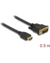DELOCK 85651 Delock Dwukierunkowy kabel HDMI do DVI 24+1 0,5 m - nr 21