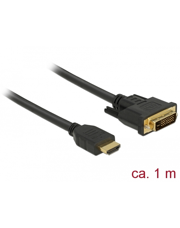 DELOCK 85652 Delock Dwukierunkowy kabel HDMI do DVI 24+1 1 m główny