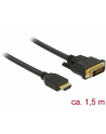 DELOCK 85653 Delock Dwukierunkowy kabel HDMI do DVI-D 24+1 1,5 m czarny - nr 13