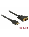 DELOCK 85653 Delock Dwukierunkowy kabel HDMI do DVI-D 24+1 1,5 m czarny - nr 3